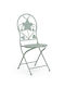 Scaun de exterior Metalic Harriet Verde 2buc 40x40x94cm