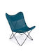 Fotoliu de exterior Metalic Gabicce Albastru Petrol 77.5x81x89cm