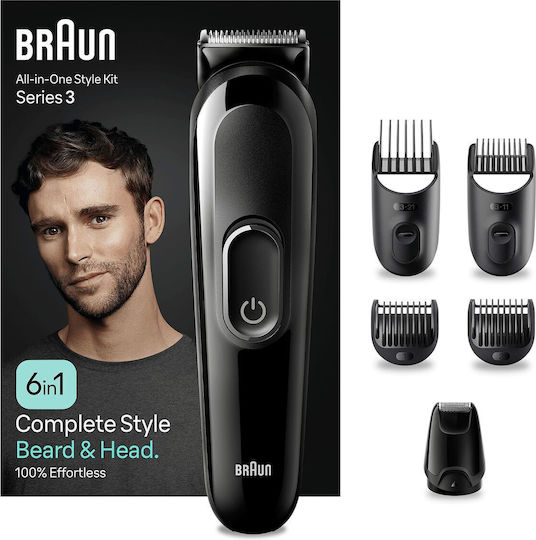 Braun Rechargeable Hair Clipper Black MGK3420