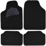 Autoline Set of Front and Rear Mats Universal 4pcs from Carpet Black