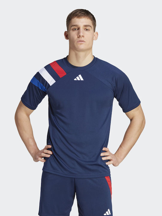 Adidas Fortore 23 Ανδρικό Αθλητικό T-shirt Κοντομάνικο Navy Μπλε