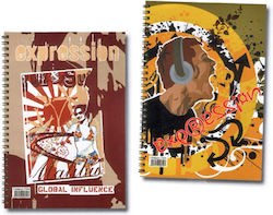 Spiral Notebook 17x25 Expression 4 Subjects