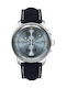 Zeppelin Men's Watch 42mm Chronograph Battery with Black Leather Strap