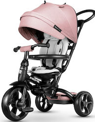 Q Play Prime Kids Tricycle with Storage Basket, Push Handle & Sunshade for 10+ Months Pink