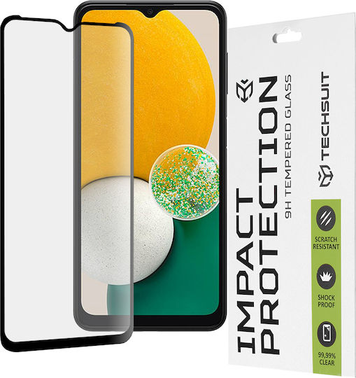 Techsuit 111D Vollkleber Vollflächig gehärtetes Glas Schwarz (Galaxy A13 5G)