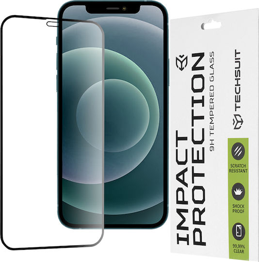 Techsuit 111D Full Glue Full Face Tempered Glass Μαύρο (iPhone 12 Pro Max)