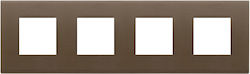 Vimar Switch Frame 8 Positions (2+2+2+2)71mm in Bronze Color 22669.12
