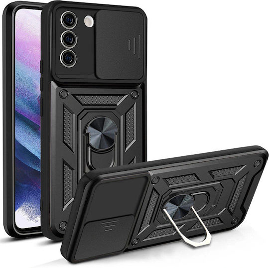 Techsuit CamShield Series Задна корица Пластмаса / Силикон Черен (Galaxy S21 FE 5G)