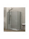 Karag Flora 100 NFL1007090180 Kabine für Dusche mit Schieben Tür 70x90x180cm Klarglas Chrom