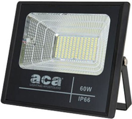 Aca Στεγανός Ηλιακός Προβολέας LED 300W Ψυχρό Λευκό 6000K με Φωτοκύτταρο και Τηλεχειριστήριο IP66