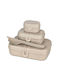 Koziol Plastic Lunch Box Beige 23.2x16.6cm 4pcs