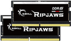 G.Skill Ripjaws 64GB DDR5 RAM με 2 Modules (2x32GB) και Ταχύτητα 5600 για Laptop