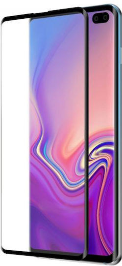 5D 0.3mm Adeziv complet Full Face Tempered Glass Negru (Galaxy S10+) MA77854T-5D-BK