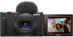 Sony ZV-1 II Compact Aparat Foto 20.1MP Cu Zoom Optic 2.7x cu Ecran 3" și Rezoluție Video 3840 x 2160 pixeli Negru