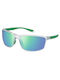 Polaroid Men's Sunglasses with Transparent Plastic Frame and Turquoise Polarized Mirror Lens PLD7036/S 0OX/5Z