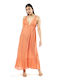 Verde Sommer Maxi Kleid Orange