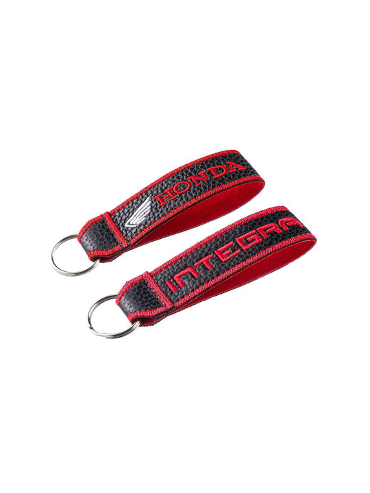 HONDA INTEGRA keychain made of leatherette - Black