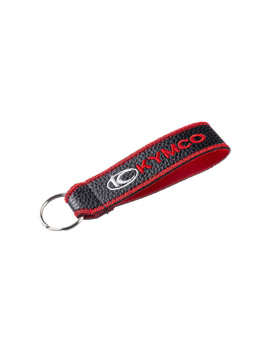 KYMCO keychain made of artificial leather - Black