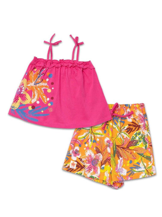 Tuc Tuc Kids Set with Shorts Summer 2pcs Fuchsia