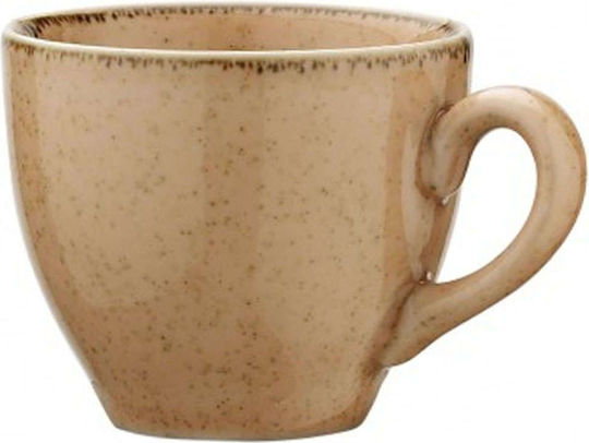 Kutahya Porselen Lima Set of Cups Coffee Porcelain Brown 90ml 6pcs