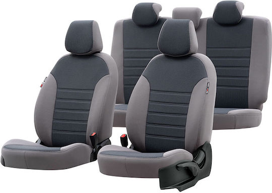 Car Seat Covers Set 12 Pieces Polyester Hyundai i30 FD Original Design Hyundai i30 Grey