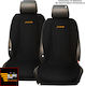 Car Seat Back Set 2pcs Towel Black