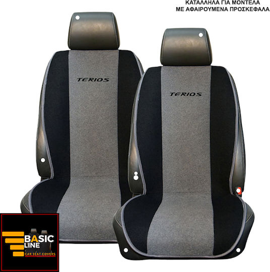 Set Autositzlehnen 2Stück Handtuch Gray / Schwarz