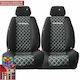 Set Spătare Auto 2buc Piele sintetica Alb
