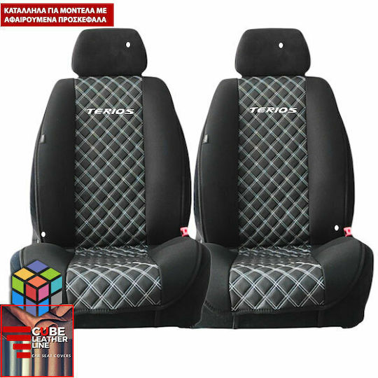 Set Spătare Auto 2buc Piele sintetica Alb