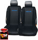 Set Spătare Auto 2buc Piele sintetica Negru