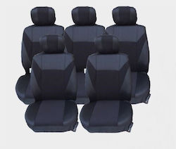 Комплект Калъфи 5 Бр Полиестер S-MAX C-MAX VW Touran Sharan Toyota Corolla Verso Черни TAP260