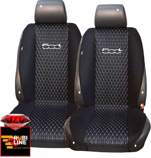 Set Spătare Auto 2buc Piele sintetica Negru / Alb