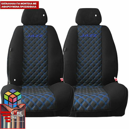 Set Autositzlehnen 2Stück Kunstleder Schwarz
