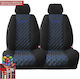 Set Spătare Auto 2buc Piele sintetica Negru / Roșu