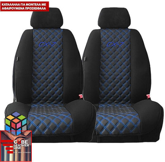 Set Spătare Auto 2buc Piele sintetica Negru / Roșu