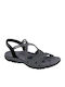 Reggae Slim Flache Sandalen für Damen Sportlich in Schwarz Farbe