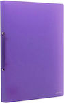 Clipboard PP 2 Rings 19x26x2cm Purple