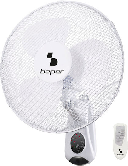 Beper Ανεμιστήρας Τοίχου 40W Διαμέτρου 40cm με Τηλεχειριστήριο Λευκός