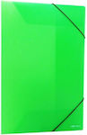 Folder Pp cauciuc 25X35X1.5Cm verde fosforescent