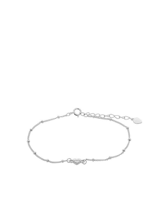 Prince Silvero Bracelet Chain with design Heart made of Silver Gold Plated