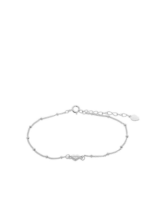 Prince Silvero Damen Armband Kette mit Design Herz aus Silber