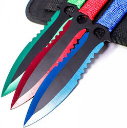 Kandar K14 Multicolour Knife in Sheath Set of 3 Pieces