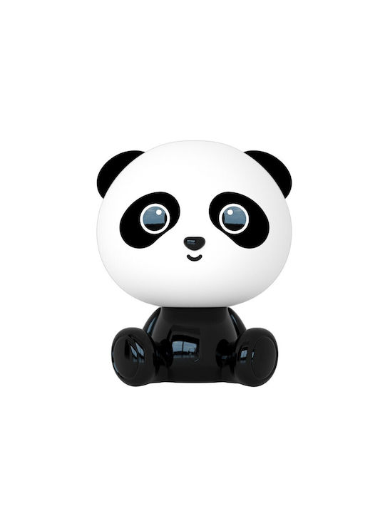 Lucide Lightning LED Kinder Dekorative Lampe Panda Schwarz 21x18x26εκ.