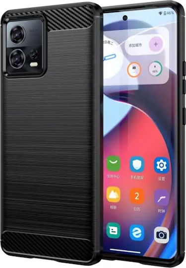Techsuit Carbon Back Cover Σιλικόνης Μαύρο (Motorola Edge 30 Fusion)