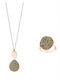 Oxette Set mit Halskette & Ring aus Silber mit Steinen