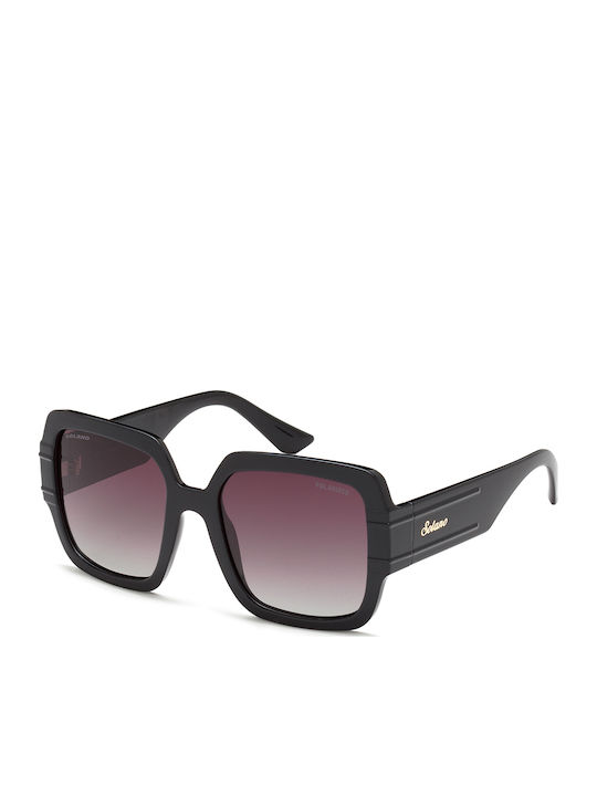 Solano Women's Sunglasses with Black Plastic Frame and Gray Polarized Lens SS20929A