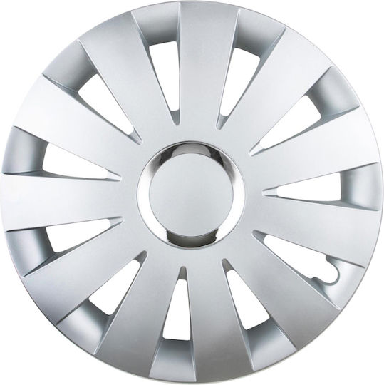 AMiO Car Hubcap Set Beat 16" 1pc Silver