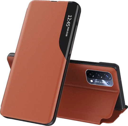 Techsuit eFold Series Book Δερματίνης Πορτοκαλί (Oppo A54)