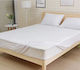 My Home Luxury Schutzauflage Einzel mit Rock Weiß 100x200+30cm