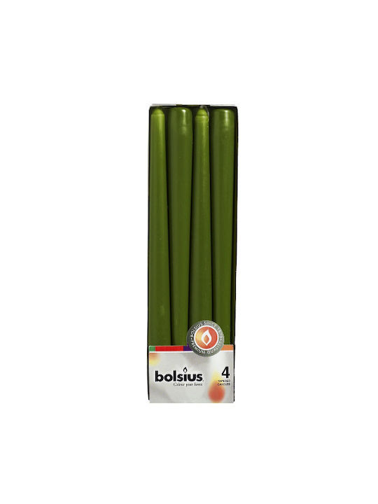 Bolsius Decorative Candle Taper Green 1pcs